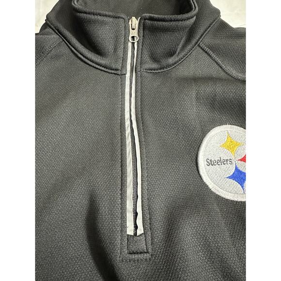 NFL Football Pittsburgh Steelers Lightweight 1/4 Zip Pullover Shirt Jacket Large - Picture 8 of 10